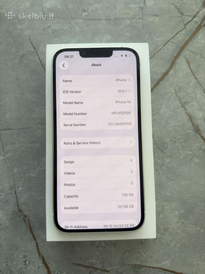 iPhone 14 128gb 100% - nuotraukos Nr. 6