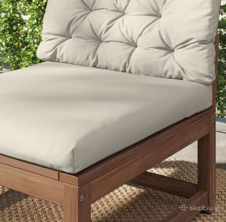 Parduodama lauko trivietė sofa, su kojų kėdute - nuotraukos Nr. 2
