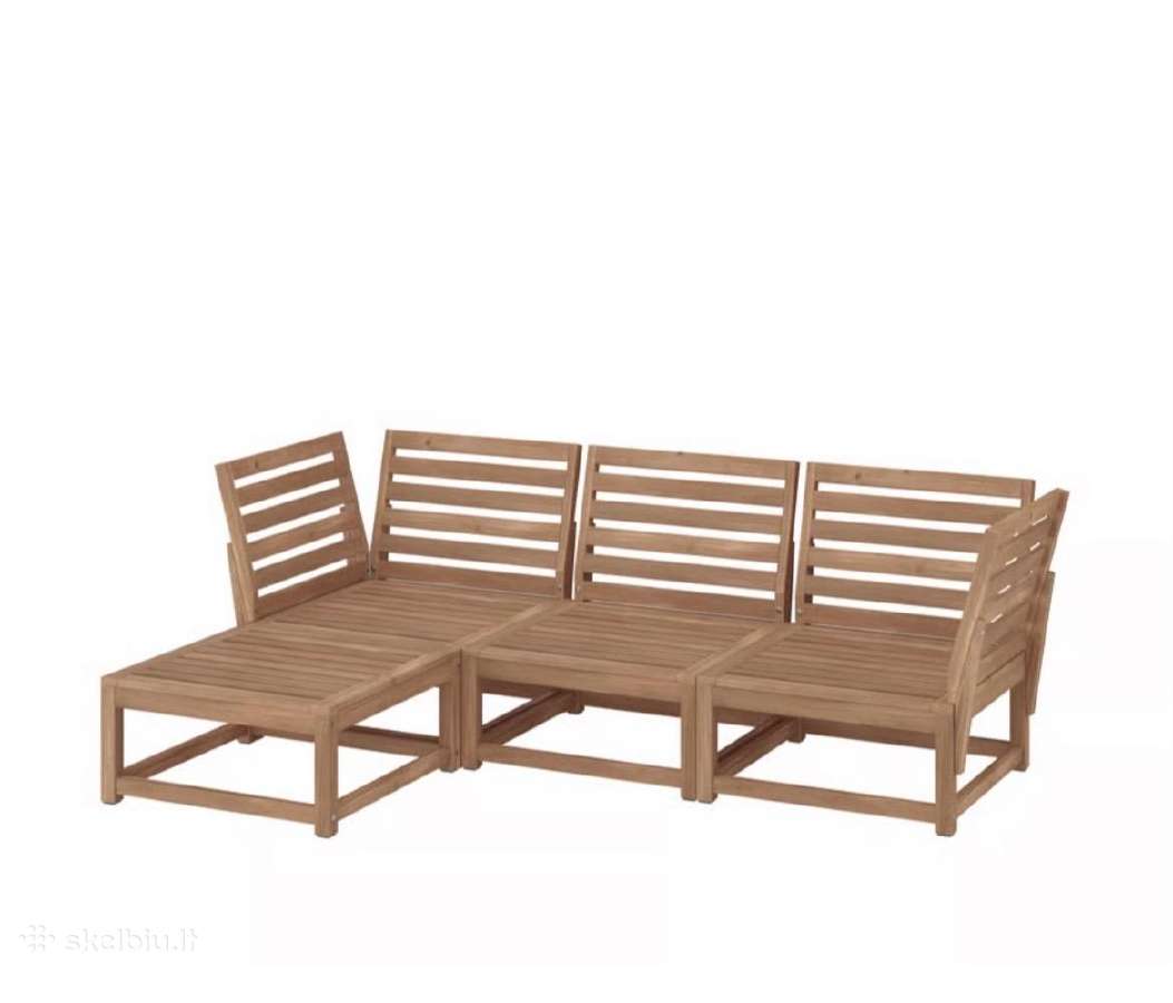 Parduodama lauko trivietė sofa, su kojų kėdute - nuotraukos Nr. 3