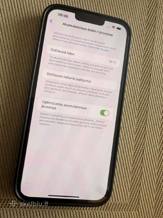 iPhone 13 pro max baterija 86 talpa 128gb - nuotraukos Nr. 2