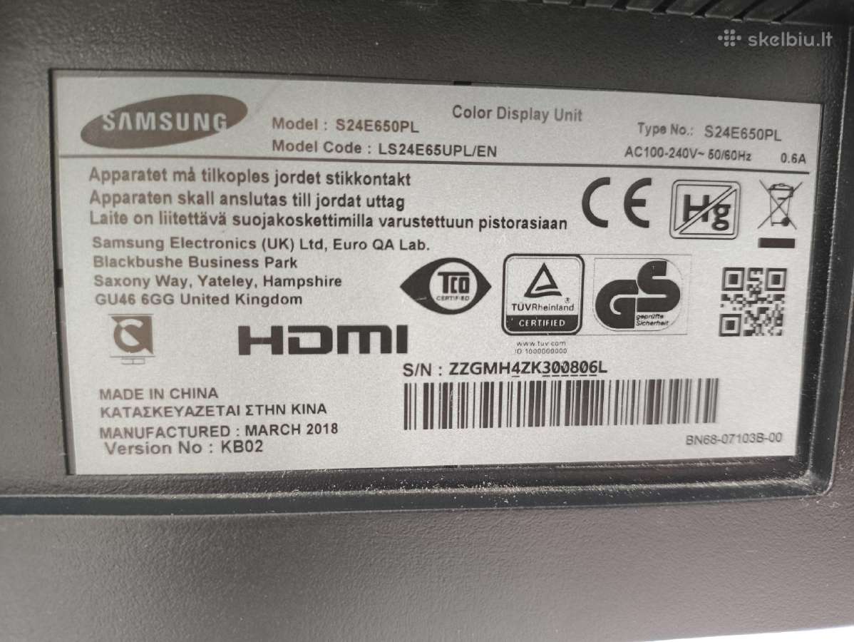 Monitorius Samsung s24e650pl - nuotraukos Nr. 4
