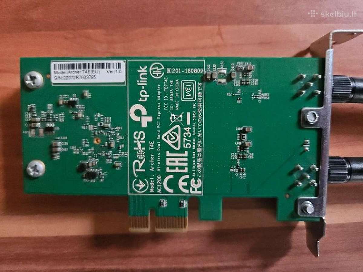 WiFi korta Tp link archer t4e + bluetooth - nuotraukos Nr. 3