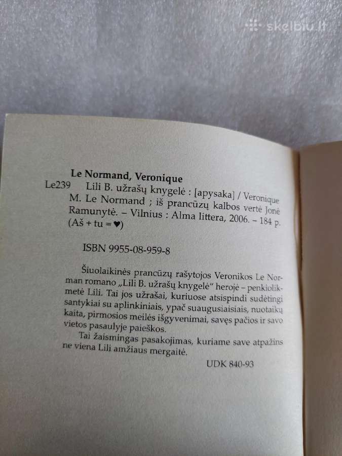 Lili B. užrašų knygelė - nuotraukos Nr. 3