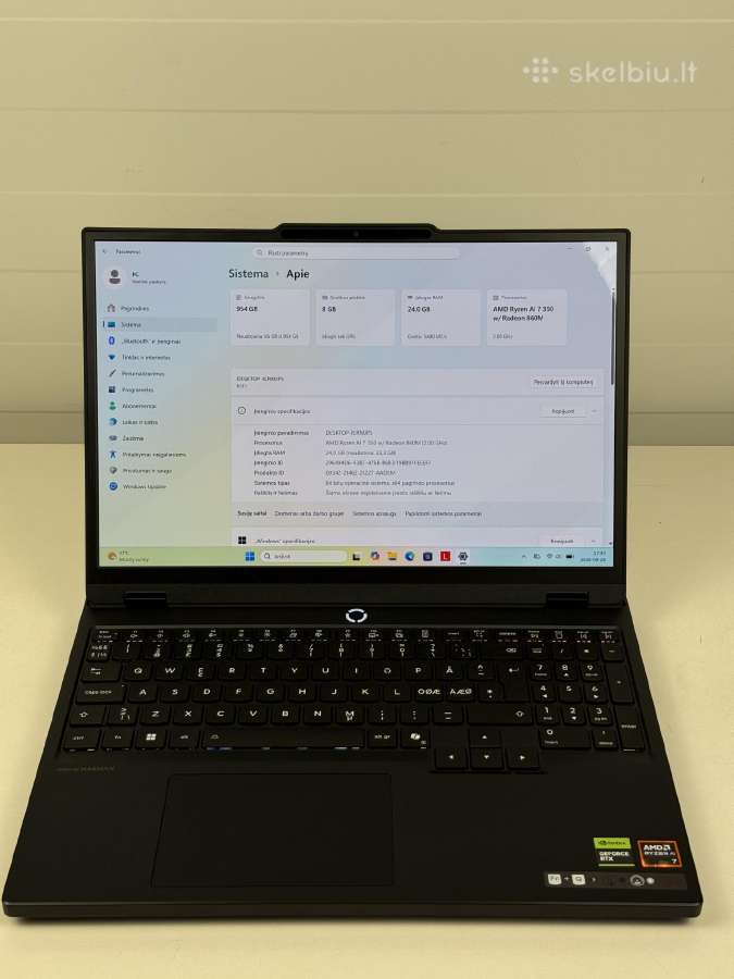 Lenovo Legion 5 Rtx 5070 Ryzen 7 350 Oled Ddr5 - nuotraukos Nr. 9