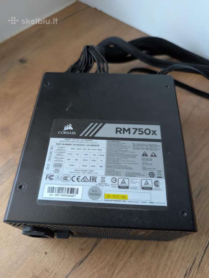 Corsair Rm 750x maitinimo blokas - nuotraukos Nr. 3