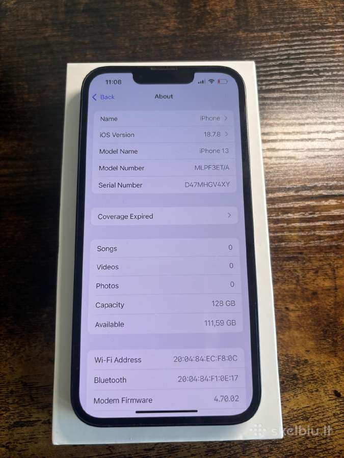 iPhone 13 128gb Midnight - nuotraukos Nr. 4