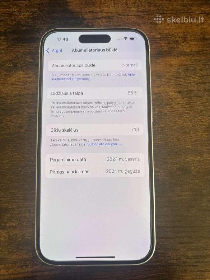 iPhone 15 128gb “blue - nuotraukos Nr. 3