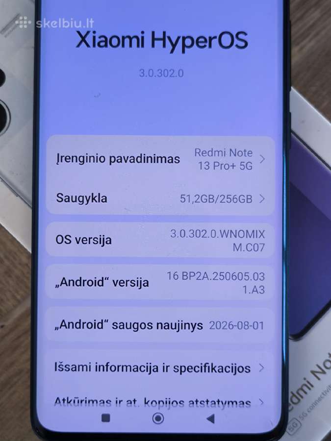 Xiaomi Redmi Note 13 Pro Plus 5G 256gb Garantija. - nuotraukos Nr. 7