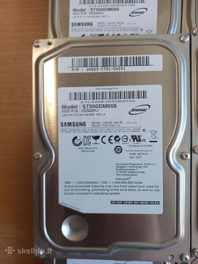 Samsung Spinpoint St500dm005 500 GB Sata HDD 3.5 - nuotraukos Nr. 3