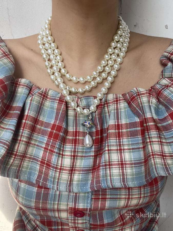 Vivienne Westwood Three Row Pearl Drop Choker - nuotraukos Nr. 2