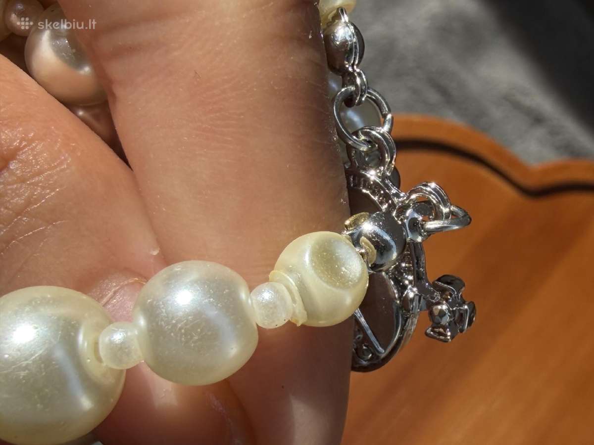 Vivienne Westwood Three Row Pearl Drop Choker - nuotraukos Nr. 4
