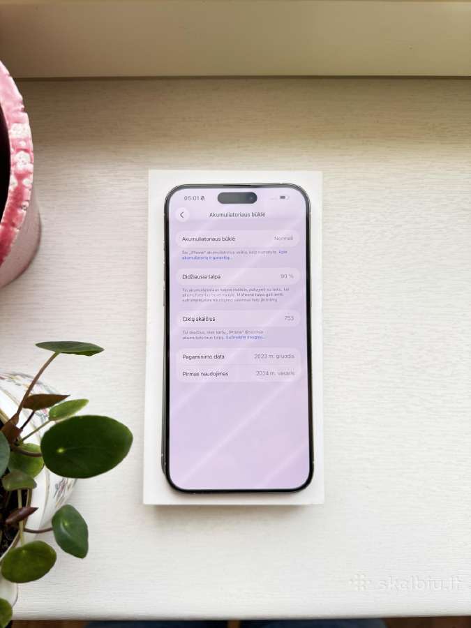 Apple iPhone 15 pro max 256gb 90% battery health - nuotraukos Nr. 10