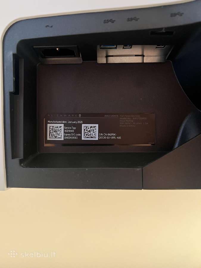 Alienware 27" 240hz Monitorius - nuotraukos Nr. 6