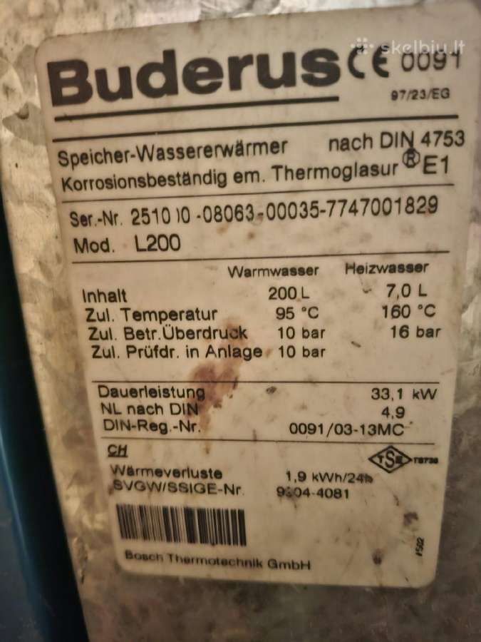Dujinis katilas Buderus - nuotraukos Nr. 3