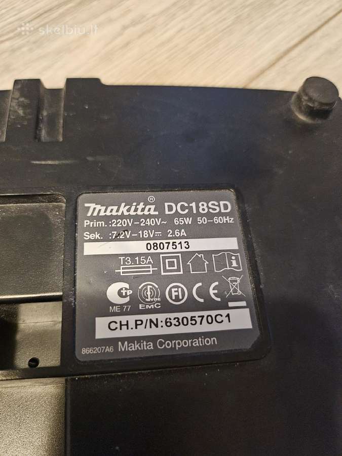 Makita 14.4v suktuvas,akumuliatoriai po 15 pakrove - nuotraukos Nr. 14