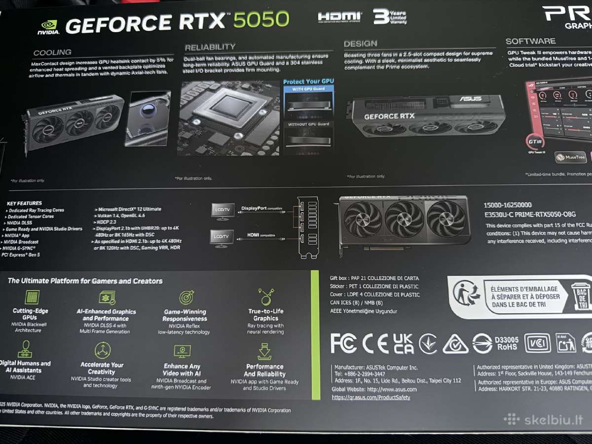 Asus Rtx5050 8gb - nuotraukos Nr. 2