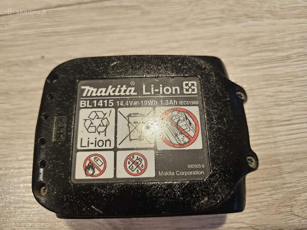 Makita 14.4v suktuvas,akumuliatoriai po 15 pakrove - nuotraukos Nr. 10