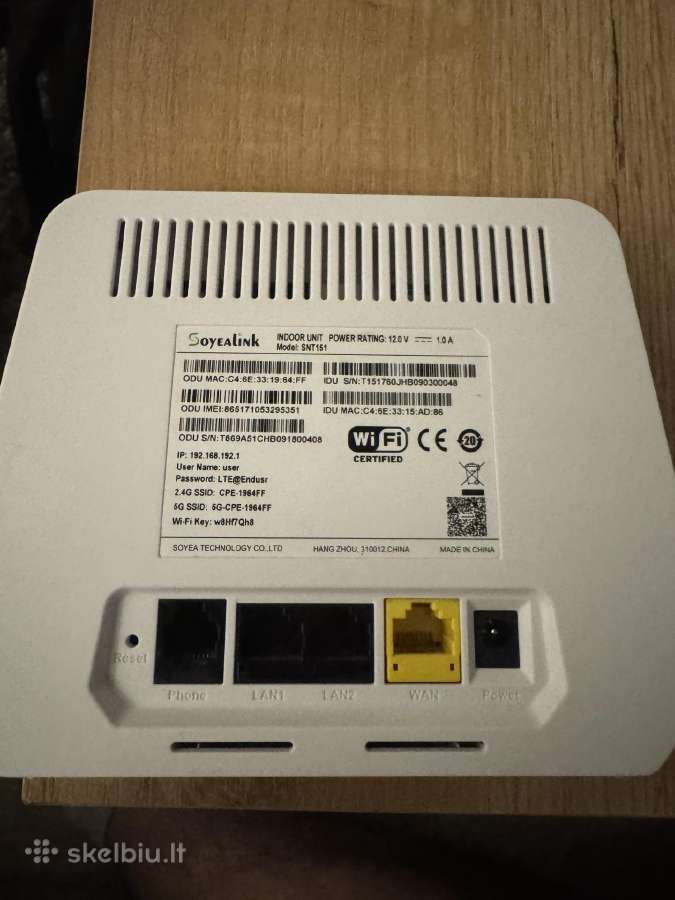 Lauko modemas + routeris Slt869-a51 - nuotraukos Nr. 3