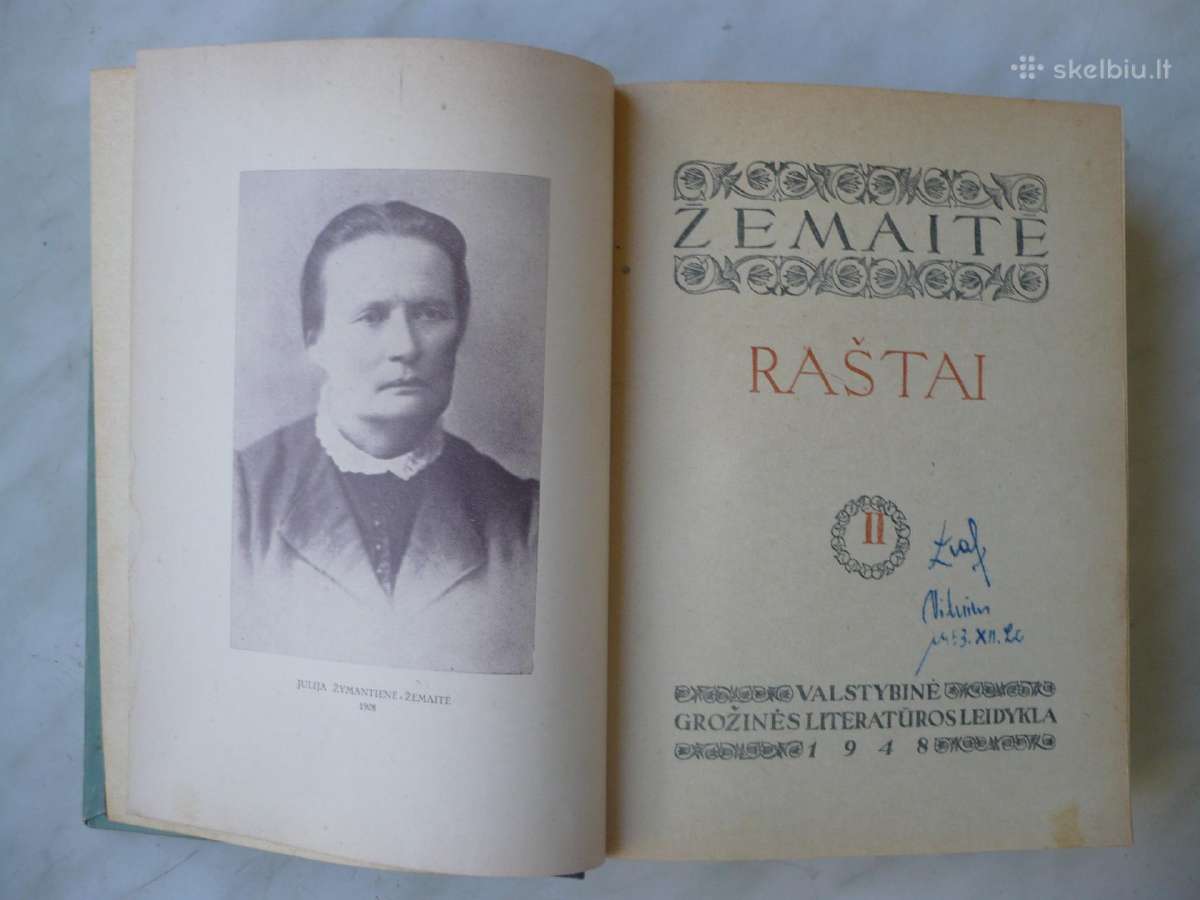 Žemaitė - Raštai II - III tomai 1948m - nuotraukos Nr. 2