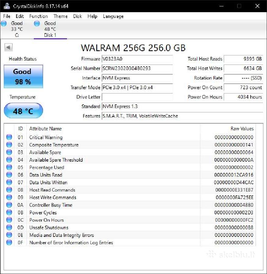 Walram M2 SSD Nvme 256gb - nuotraukos Nr. 3