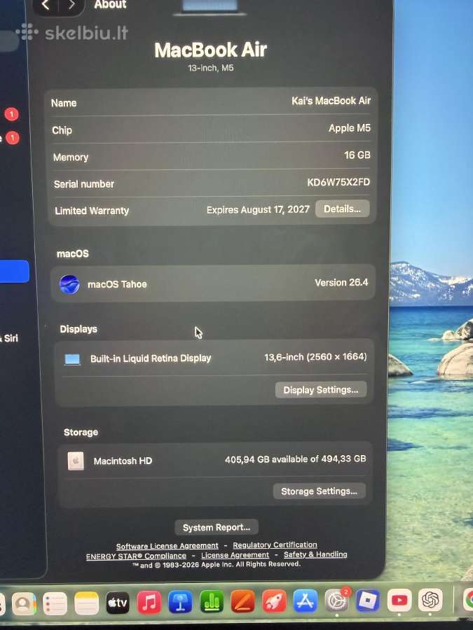 MacBook Air M5 2026 - nuotraukos Nr. 5