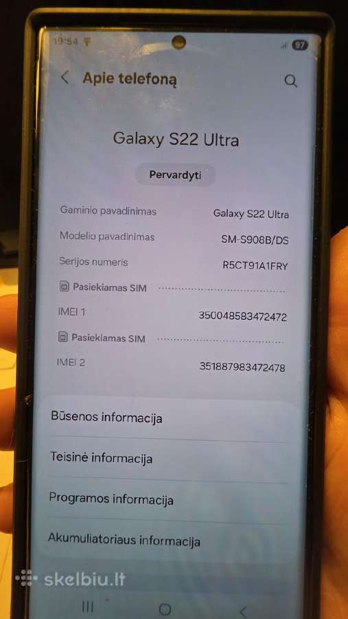 Galaxy S22 Ultra 256gb - nuotraukos Nr. 3