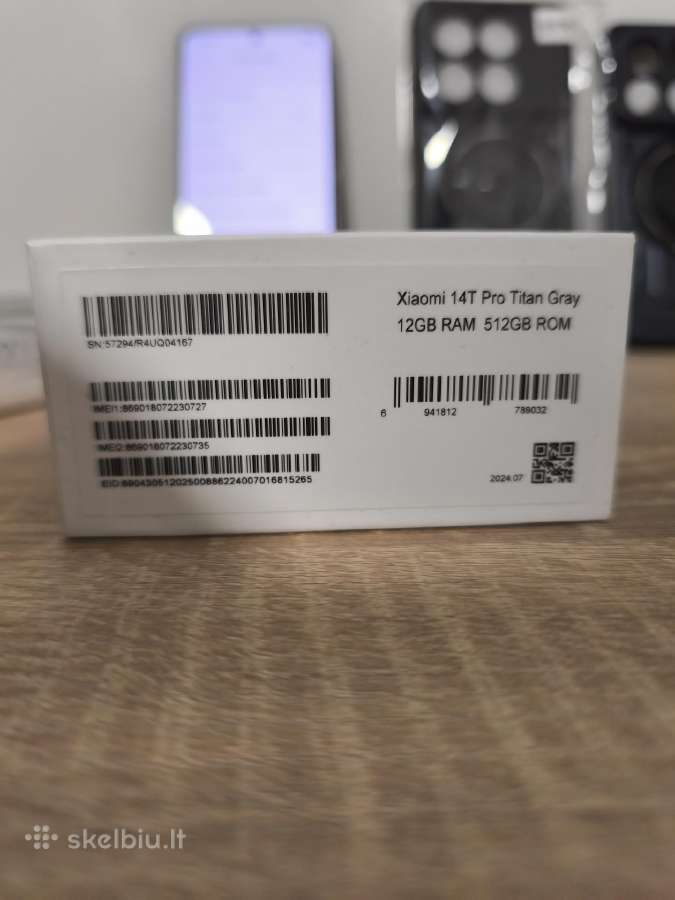 Xiaomi 14t Pro Titan Gray 12gb RAM 512gb Rom - nuotraukos Nr. 3