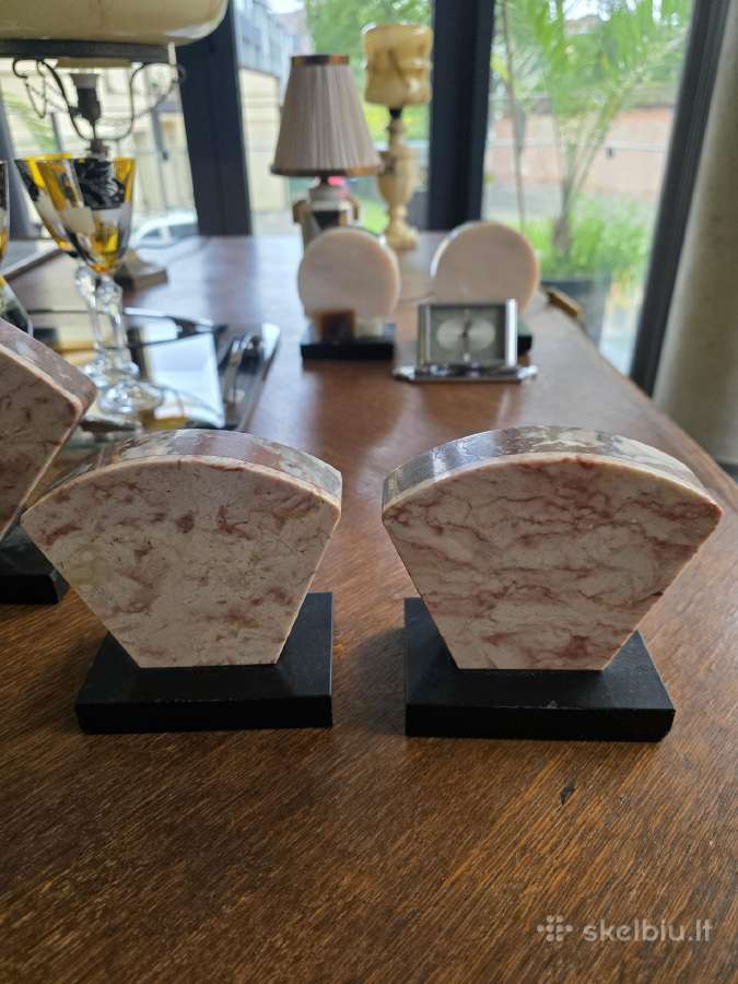 Art Deco marmuro laikrodis su knygų laikikliais - nuotraukos Nr. 7