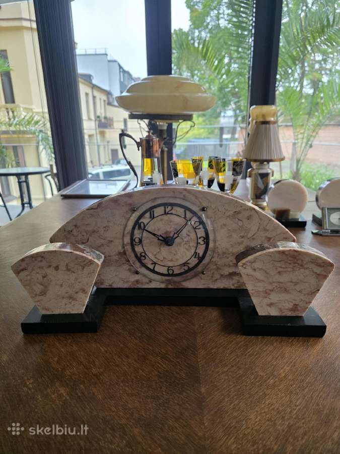 Art Deco marmuro laikrodis su knygų laikikliais - nuotraukos Nr. 8