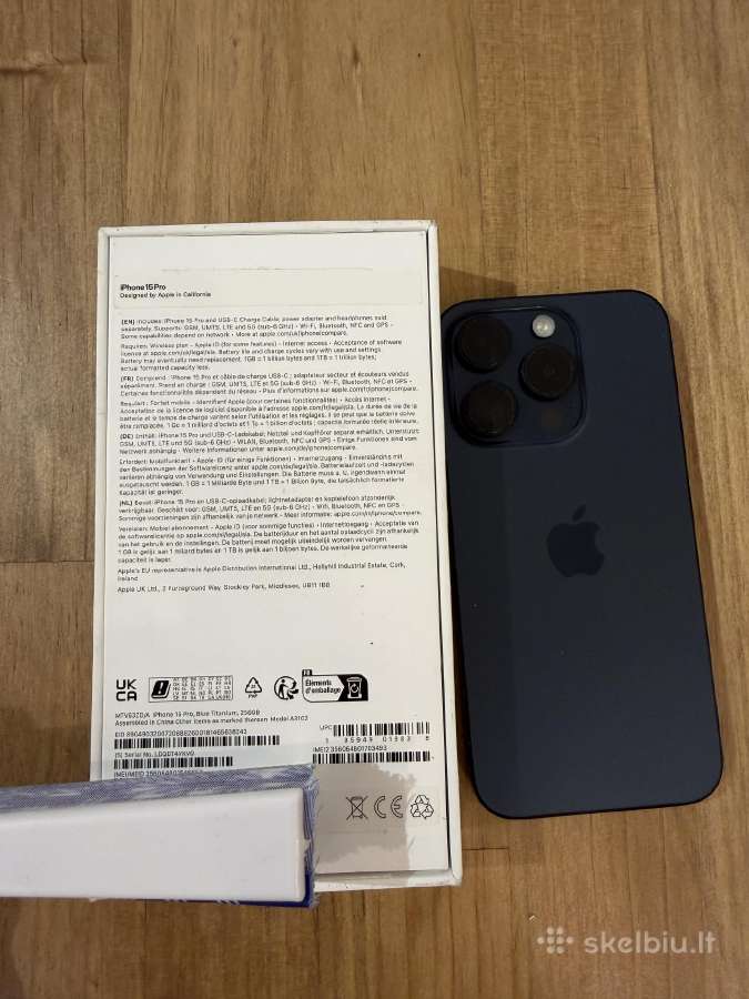 Apple iPhone 15 Pro 256 GB Blue Titanium – 90% - nuotraukos Nr. 2