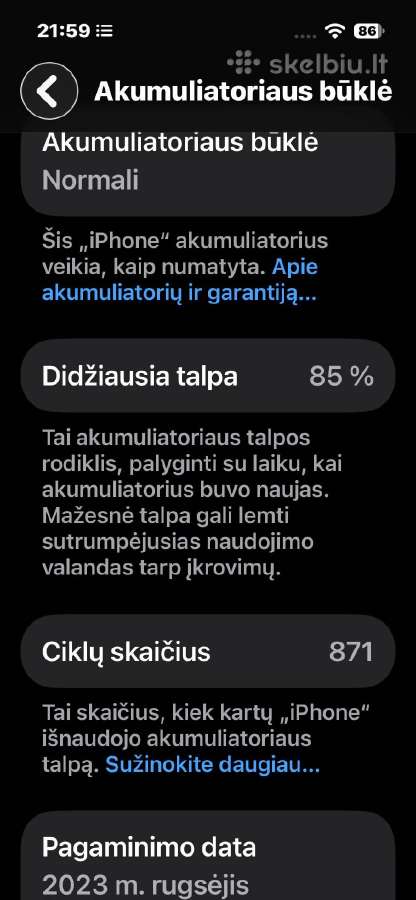 iPhone 15 pro 128gb - nuotraukos Nr. 4