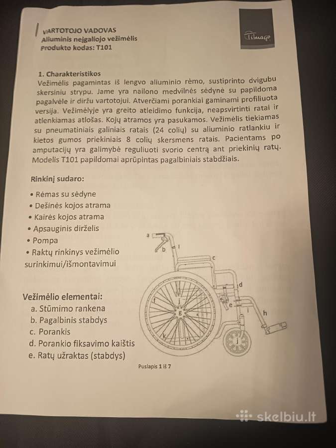 Neįgaliojo vežimėlis - nuotraukos Nr. 5