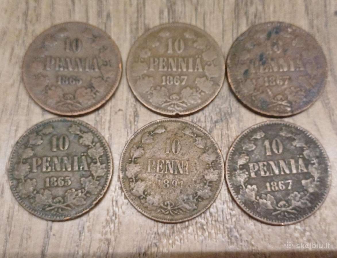 Suomija monetos iki 1917 m. 56 vnt - nuotraukos Nr. 2