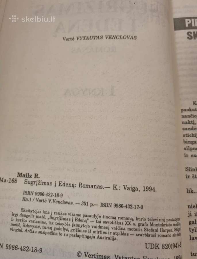 Sugrįžimas į Edeną 1 ir 2 knyga - nuotraukos Nr. 4