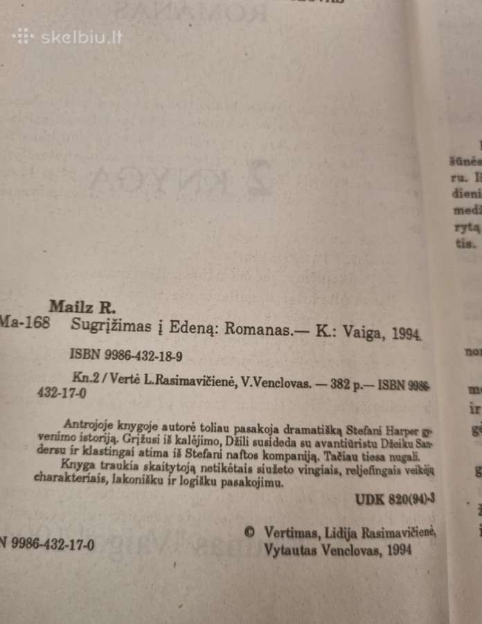 Sugrįžimas į Edeną 1 ir 2 knyga - nuotraukos Nr. 7