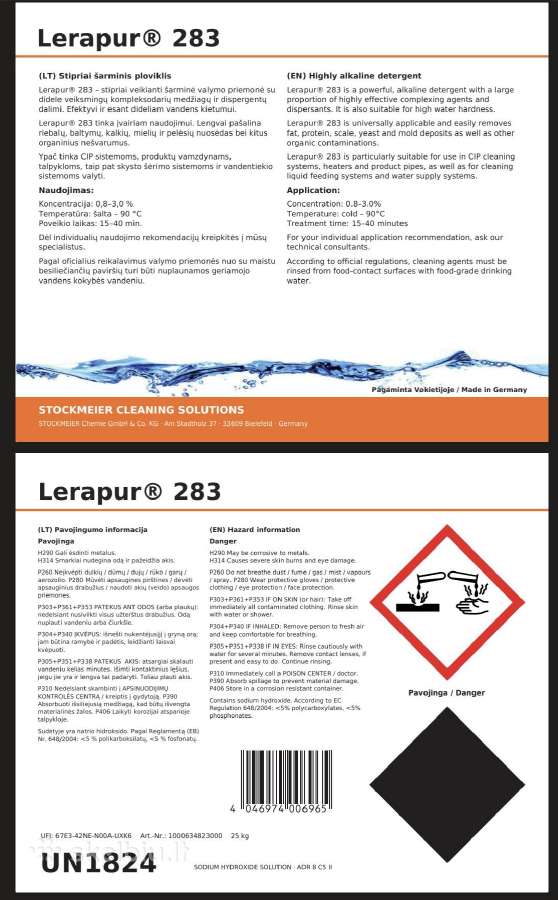Šarminis Cip sistemų valiklis Lerapur 283 - nuotraukos Nr. 2