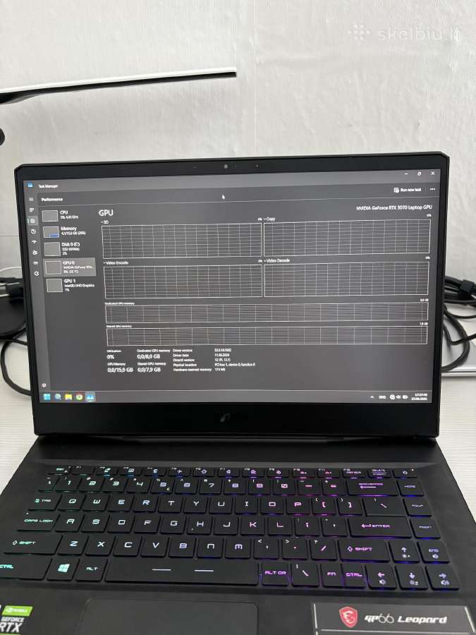 Msi Gp66 Leopard Rtx 3070 i7 16gb 1tb SSD - nuotraukos Nr. 21
