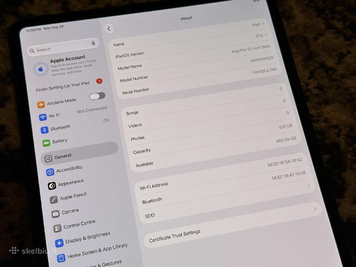 iPad Pro 13 M4 / 512gb / Wi-fi - nuotraukos Nr. 4