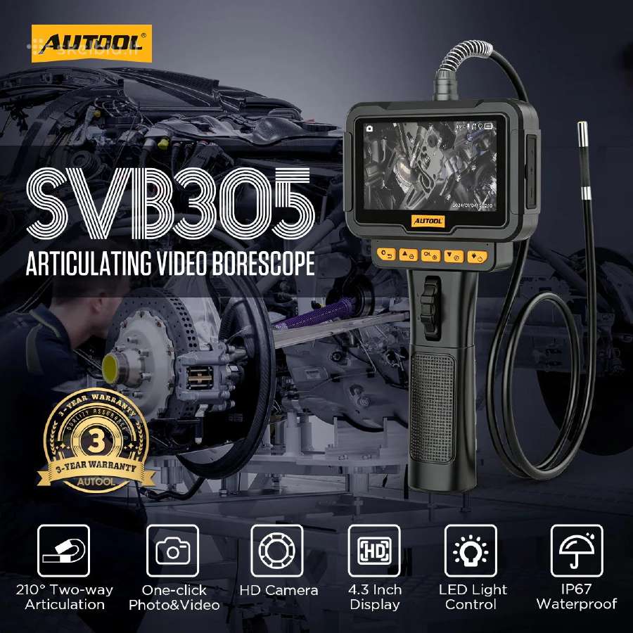 Autool Svb305 Endoskopas su lankstomu zondu - nuotraukos Nr. 2