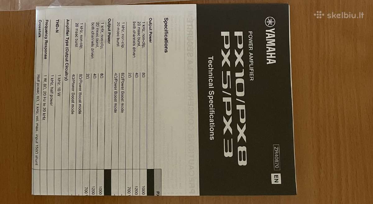 Galios stiprintuvas Yamaha Px3 - nuotraukos Nr. 3