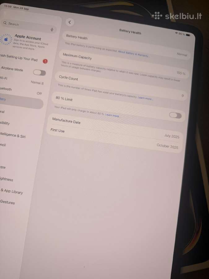iPad Pro 13 m5 256gb WiFi 9 ciklai - nuotraukos Nr. 2