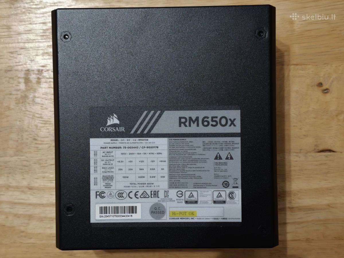 Corsair Rm650x psu - nuotraukos Nr. 3