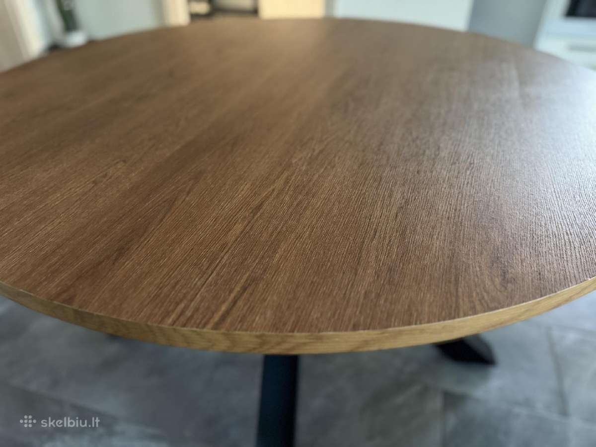 Parduodamas 120 cm apvalus svetainės stalas - nuotraukos Nr. 4