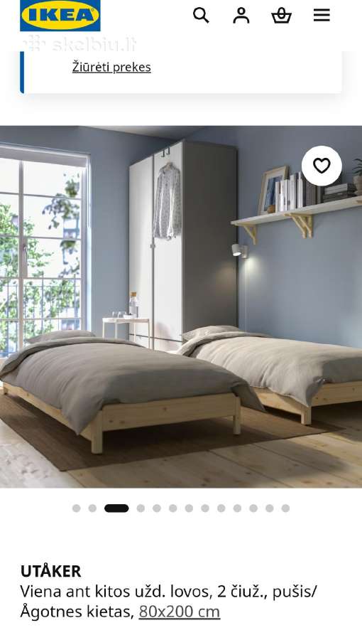 Universalios Ikea lovos vaikų ar svečių kambariui - nuotraukos Nr. 3