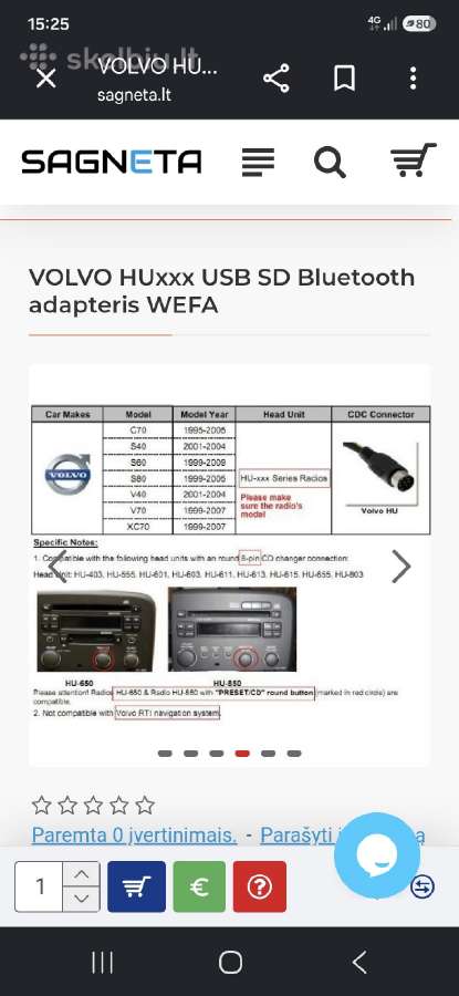 Bluethoof adapteris volvo - nuotraukos Nr. 2