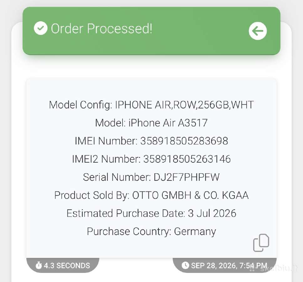 Naujas! Apple iPhone Air, Silver (256gb) - nuotraukos Nr. 6