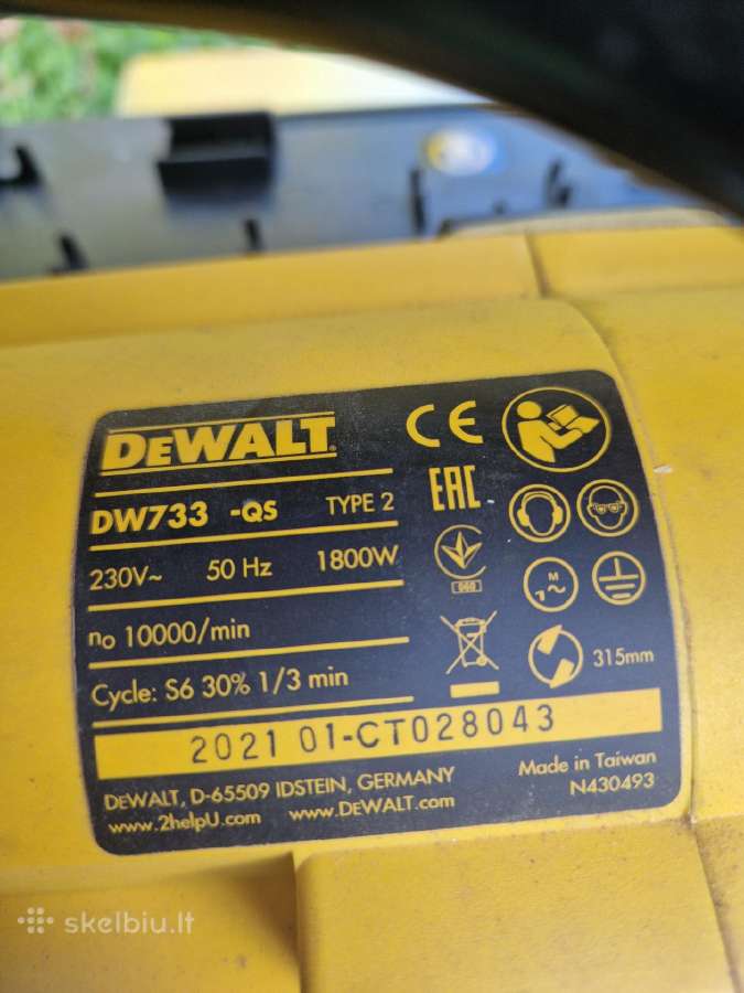 Dewalt Dw733 reismusas - nuotraukos Nr. 2