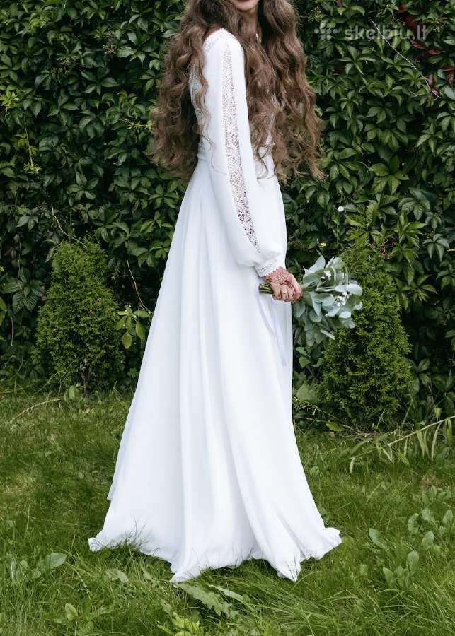 Balta/ivory vestuvinė suknelė ~38/40 - nuotraukos Nr. 3