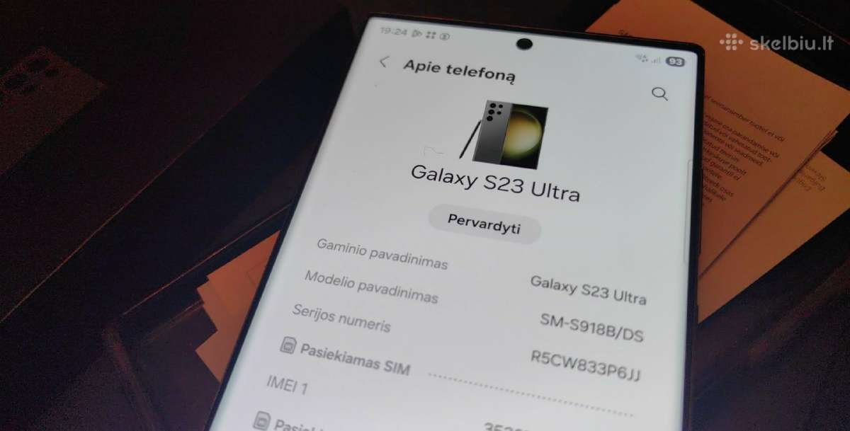 Samsung Galaxy S23 Ultra 256gb komplekt dezuteje - nuotraukos Nr. 7