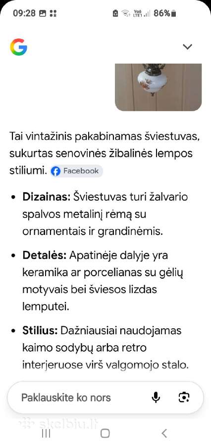 Interjero detalės,lubiniai šviestuvai - nuotraukos Nr. 2